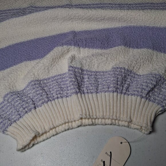 Vintage New Old Stock St Bernard Sweater Vest Size 10-12 Purple Stripe Academia - Picture 9 of 9